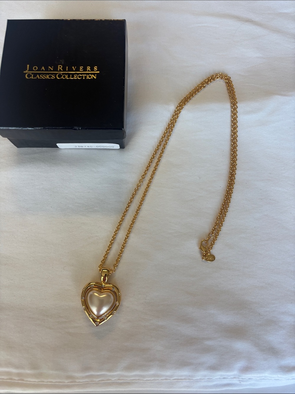 Joan Rivers Two-Tone Heart Pendant Necklace - Gold & Silver
